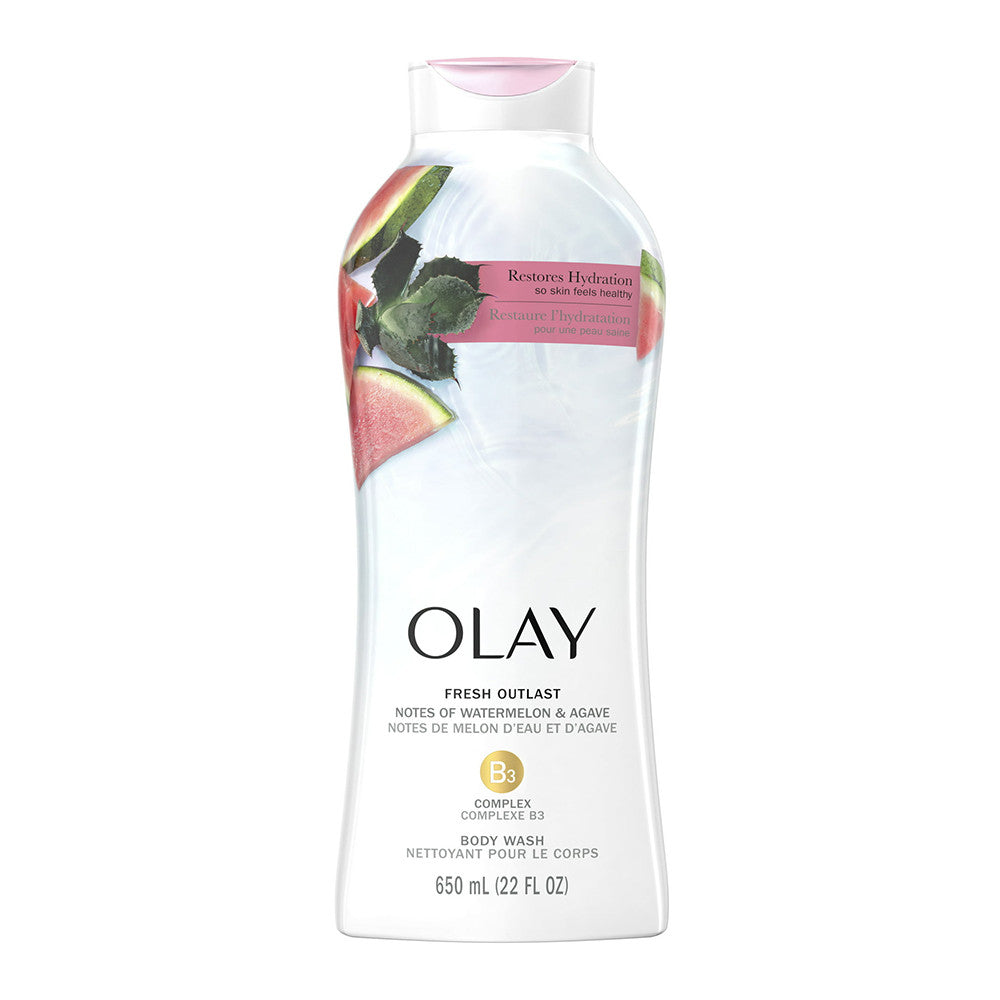 Olay Fresh Outlast Notes of Watermelon & Agave Body Wash, 22 Oz